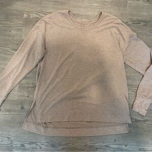 All in Motion Taupe Long Sleeve Top